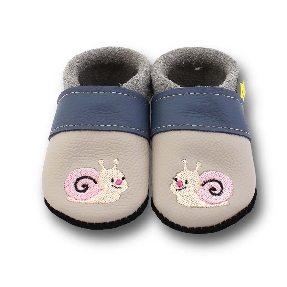 Preview: Lauflernschuhe Schnecke auf grau